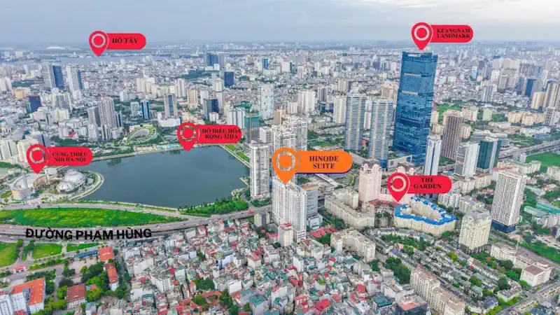 Vị trí thực tế Hinode Suite 28A Phạm Hùng